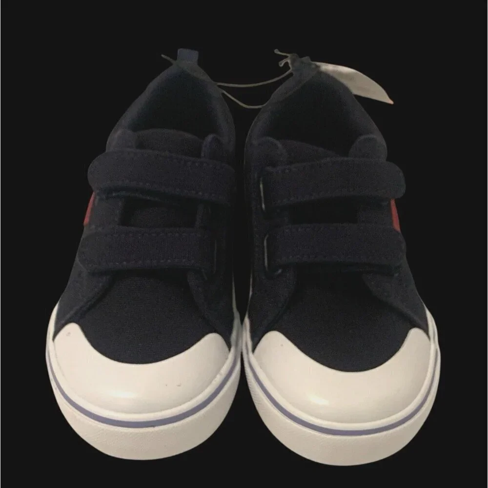 Wonder Nation Toddler Boys Casual 2 Strap Sneakers Size 7 Blue Red White